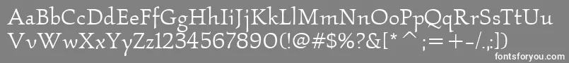 fuente KallosItcBook – Fuentes Blancas Sobre Fondo Gris