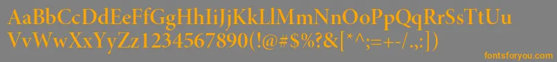MinionproSemibolddisp Font – Orange Fonts on Gray Background