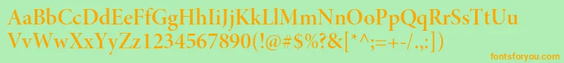 MinionproSemibolddisp Font – Orange Fonts on Green Background