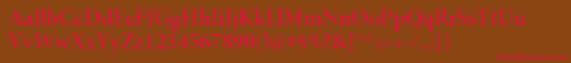 MinionproSemibolddisp Font – Red Fonts on Brown Background