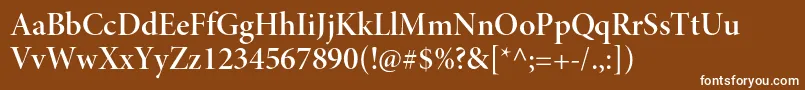 MinionproSemibolddisp Font – White Fonts on Brown Background