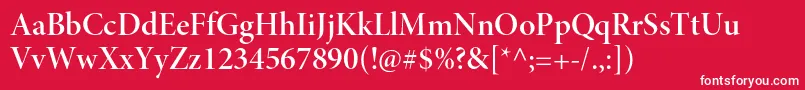 MinionproSemibolddisp Font – White Fonts on Red Background