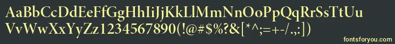 MinionproSemibolddisp Font – Yellow Fonts on Black Background