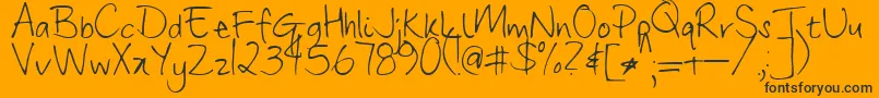 FrangipaniRose Font – Black Fonts on Orange Background