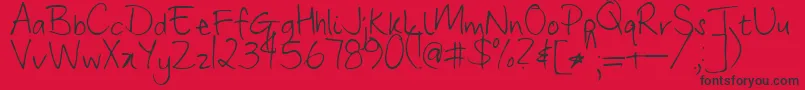FrangipaniRose Font – Black Fonts on Red Background