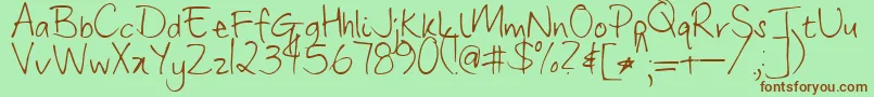 FrangipaniRose Font – Brown Fonts on Green Background