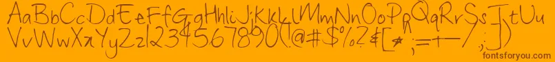 FrangipaniRose Font – Brown Fonts on Orange Background