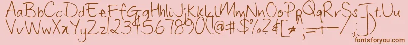 FrangipaniRose Font – Brown Fonts on Pink Background