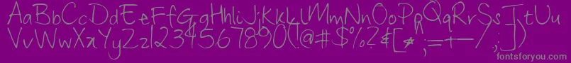 FrangipaniRose Font – Gray Fonts on Purple Background