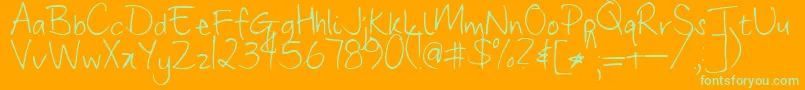 FrangipaniRose Font – Green Fonts on Orange Background