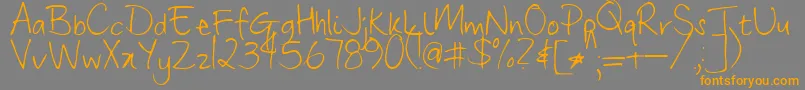 FrangipaniRose Font – Orange Fonts on Gray Background