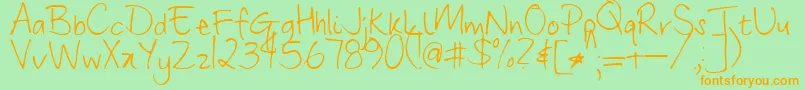 FrangipaniRose Font – Orange Fonts on Green Background