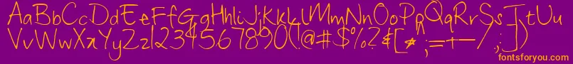 FrangipaniRose Font – Orange Fonts on Purple Background