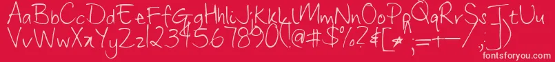 FrangipaniRose Font – Pink Fonts on Red Background