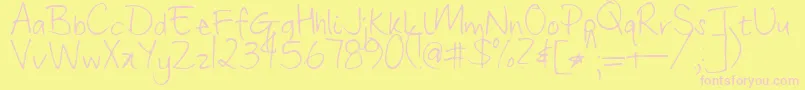 FrangipaniRose Font – Pink Fonts on Yellow Background