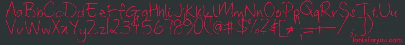 FrangipaniRose Font – Red Fonts on Black Background