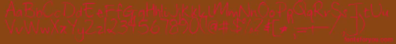 FrangipaniRose Font – Red Fonts on Brown Background