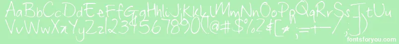 FrangipaniRose Font – White Fonts on Green Background
