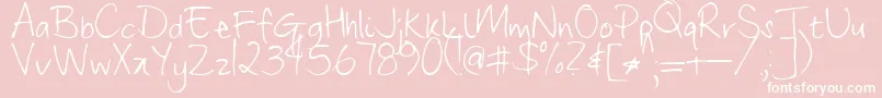 Saiba mais sobre a fonte FrangipaniRose Fonte FrangipaniRose – fontes brancas em um fundo rosa