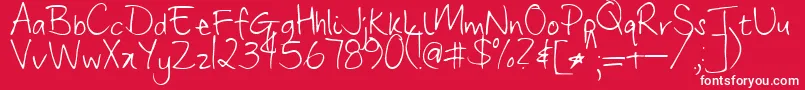 FrangipaniRose Font – White Fonts on Red Background
