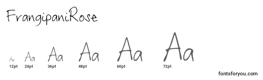 FrangipaniRose Font Sizes