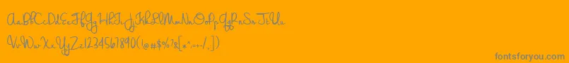 WeddingChardonnay Font – Gray Fonts on Orange Background