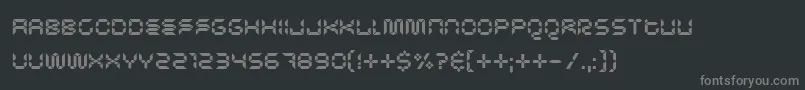 フォントOdysseus – 黒い背景に灰色の文字