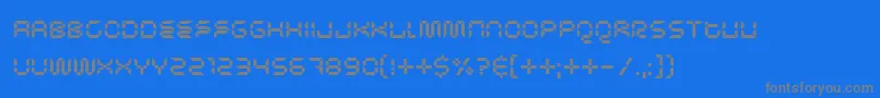 フォントOdysseus – 青い背景に灰色の文字