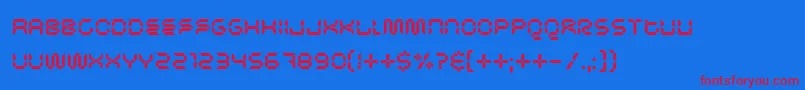 Odysseus Font – Red Fonts on Blue Background