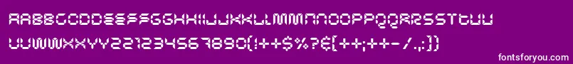 Odysseus Font – White Fonts on Purple Background