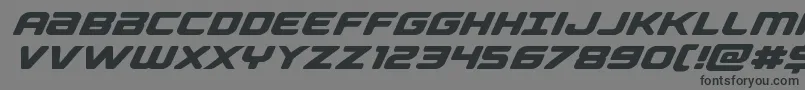 フォントFalconpunchexpand – 黒い文字の灰色の背景
