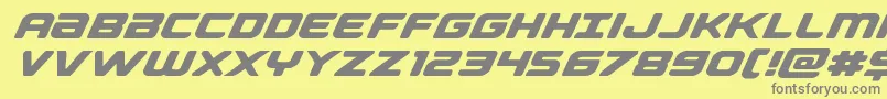 Falconpunchexpand-Schriftart – Graue Schriften auf gelbem Hintergrund