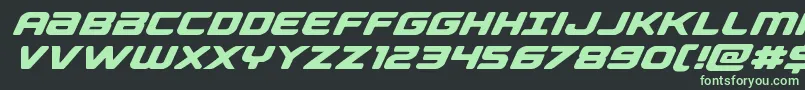 Falconpunchexpand Font – Green Fonts on Black Background