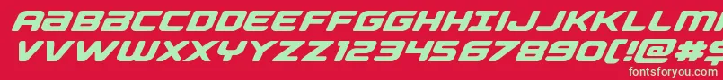 Falconpunchexpand Font – Green Fonts on Red Background