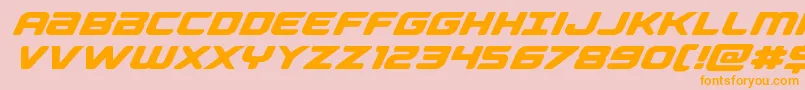 Falconpunchexpand Font – Orange Fonts on Pink Background