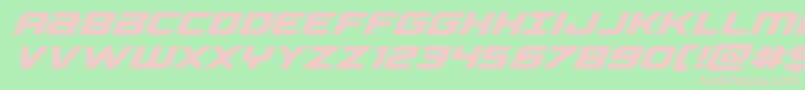 フォントFalconpunchexpand – 緑の背景にピンクのフォント