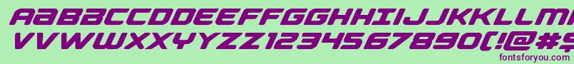 Falconpunchexpand Font – Purple Fonts on Green Background