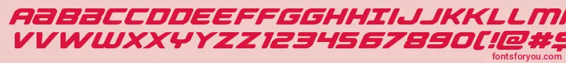 Falconpunchexpand Font – Red Fonts on Pink Background