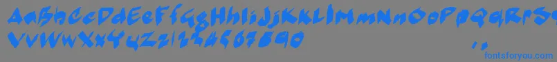 MarkermoeIi-Schriftart – Blaue Schriften auf grauem Hintergrund