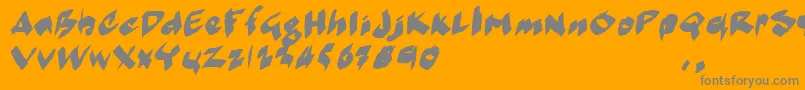 MarkermoeIi-Schriftart – Graue Schriften auf orangefarbenem Hintergrund