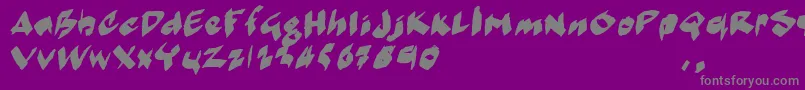 Fonte MarkermoeIi – fontes cinzas em um fundo violeta