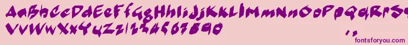 MarkermoeIi-Schriftart – Violette Schriften auf rosa Hintergrund