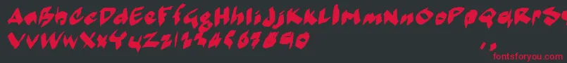 MarkermoeIi Font – Red Fonts on Black Background