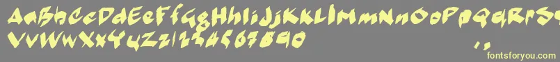 MarkermoeIi Font – Yellow Fonts on Gray Background