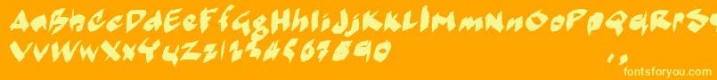 MarkermoeIi Font – Yellow Fonts on Orange Background