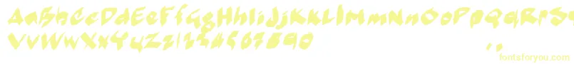 MarkermoeIi-Schriftart – Gelbe Schriften auf weißem Hintergrund
