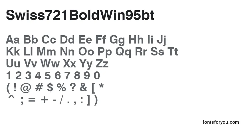 Swiss721BoldWin95btフォント–アルファベット、数字、特殊文字