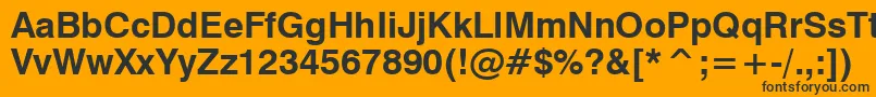 Swiss721BoldWin95bt Font – Black Fonts on Orange Background