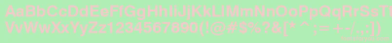 Swiss721BoldWin95bt Font – Pink Fonts on Green Background