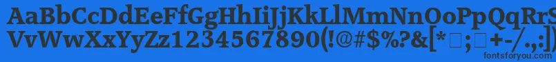 ConsoDisplaySsi Font – Black Fonts on Blue Background
